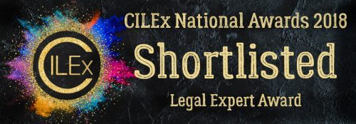 CILEx Shortlisted Legal Expert 2018